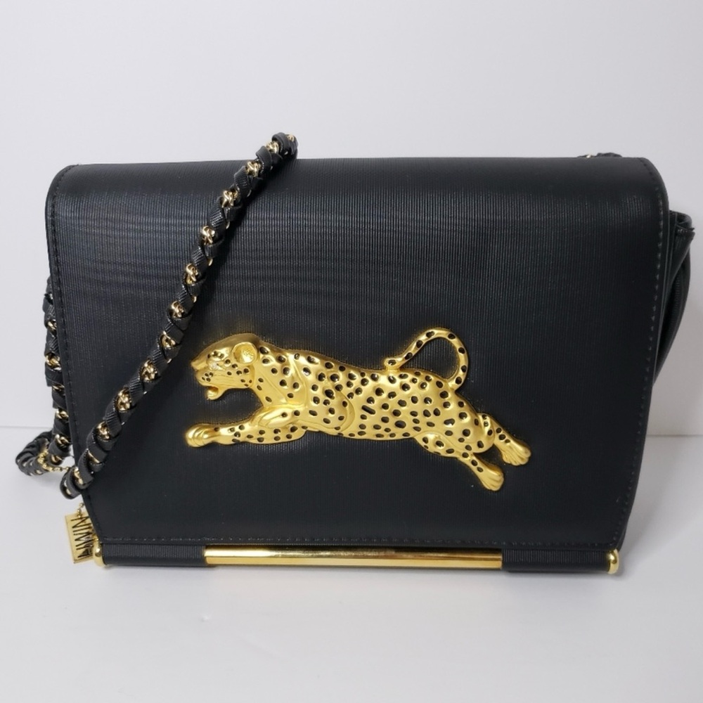 Vintage Black and Gold Designer Women's Bag Excellent Condition